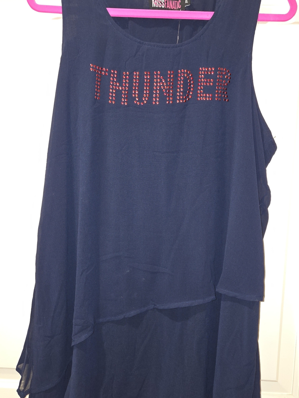 Navy OKC Thunder Mini Dress with Red Stud Detail NBA